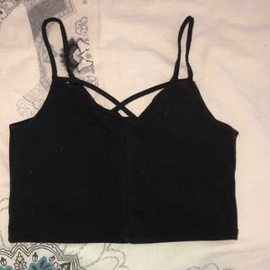 Hollister Black Crop